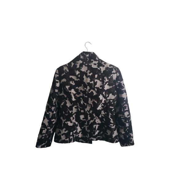 Lafayette 148 Abstract Print Moto Jacket Size 10 - Picture 2 of 8